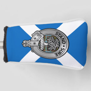 Clan Anderson Crest & Tartan on Saltire Golf Head Cover