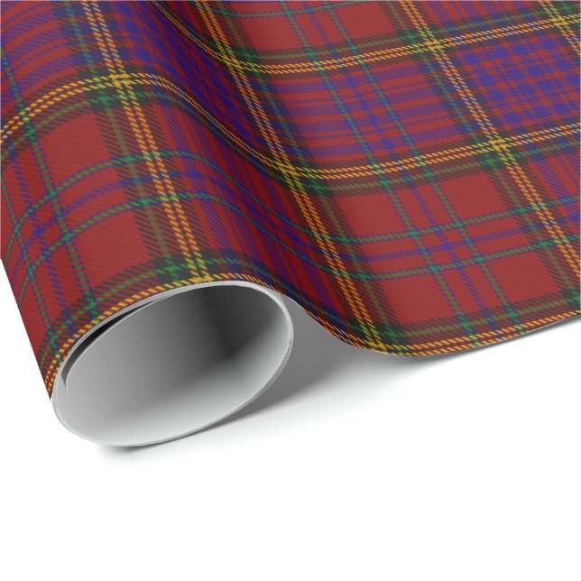 Clan Anderson of Kinnedear Red Tartan Wrapping Paper (Roll Corner)
