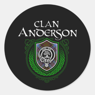 Clan Anderson Scottish Family Tartan  Classic Round Sticker