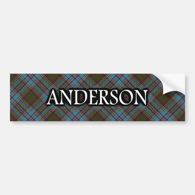Clan Anderson Scottish Tartan Bumper Sticker (Front)