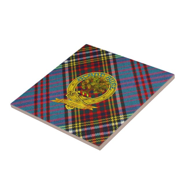 Clan Anderson Tartan and Motif Tile (Side)