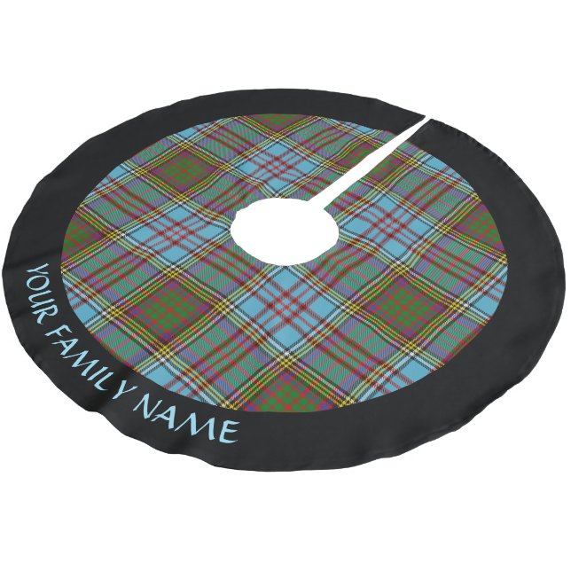 Clan Anderson Tartan Brushed Polyester Tree Skirt (Angled)