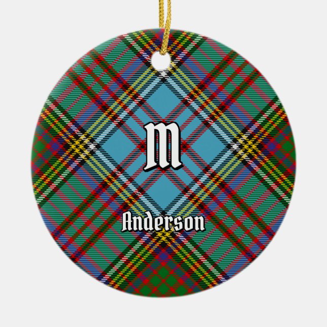 Clan Anderson Tartan Ceramic Ornament (Front)