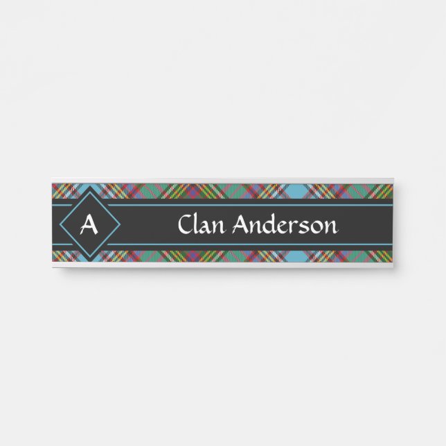Clan Anderson Tartan Door Sign (Front)