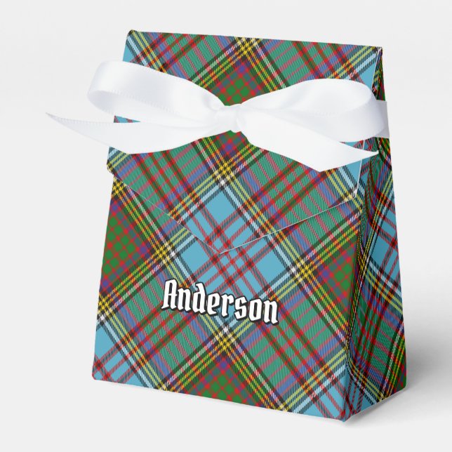 Clan Anderson Tartan Favour Box (Front Side)