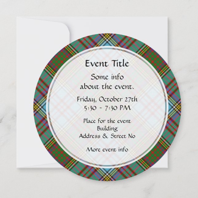 Clan Anderson Tartan Invitation (Back)