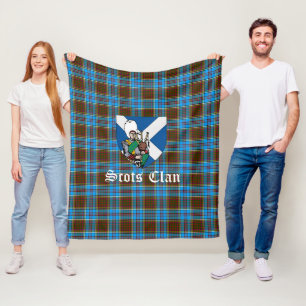 Clan Anderson Tartan Plaid Fleece Blanket