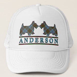 Clan Anderson Tartan Scottie Dogs Trucker Hat