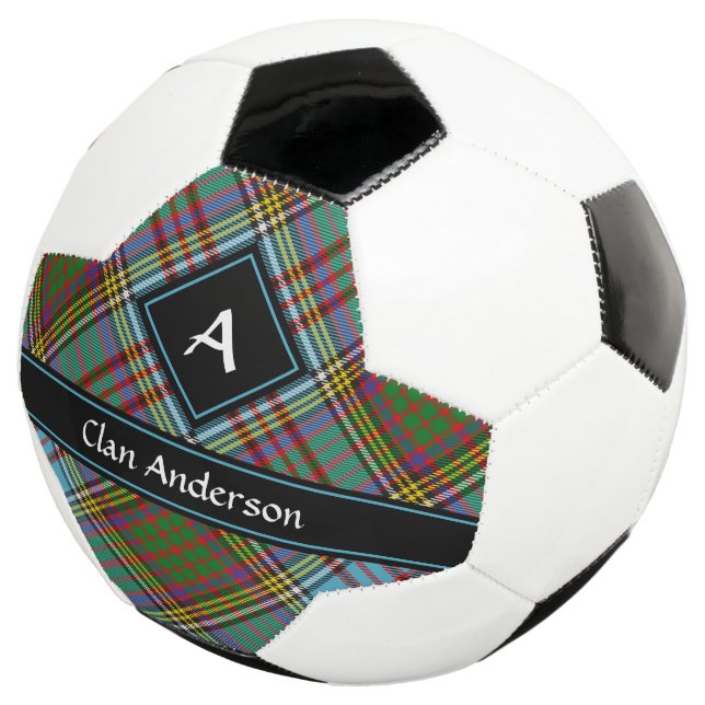 Clan Anderson Tartan Soccer Ball (Three Quarter)