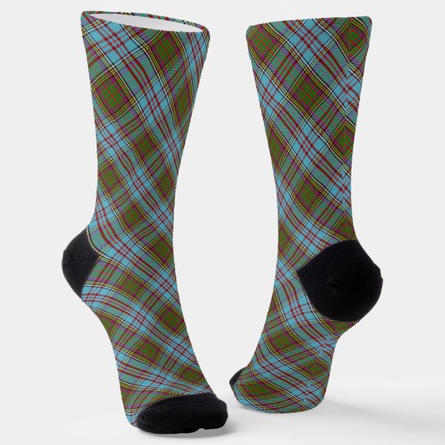 Clan Anderson Tartan Socks (Angled)