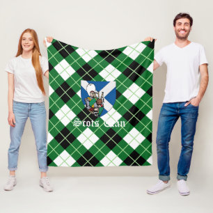 Clan Argyle Diagonal Diamond Tartan Plaid Arbuthno Fleece Blanket