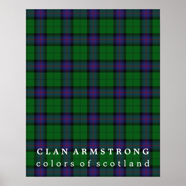 Clan Armstrong Colors of Scotland Tartan Poster (Front)