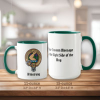 Clan Armstrong Crest over Hunting Tartan Mug
