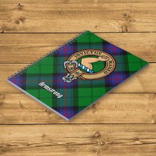 Clan Armstrong Crest over Tartan Notebook