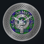 Clan Armstrong Crest & Tartan Knot Large Clock<br><div class="desc">Clan Armstrong Crest & Tartan Knot</div>