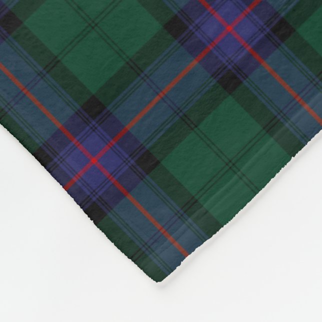 Clan Armstrong Scottish Tartan Plaid Pattern Fleece Blanket (Corner)