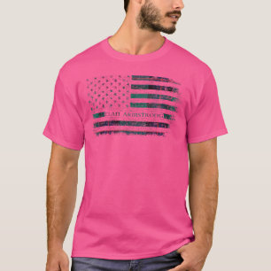 Clan Armstrong Scottish tartan US flag kilt Scotla T-Shirt