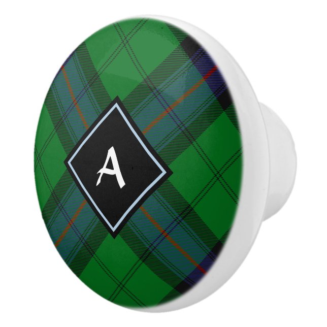 Clan Armstrong Tartan Ceramic Knob (Right)