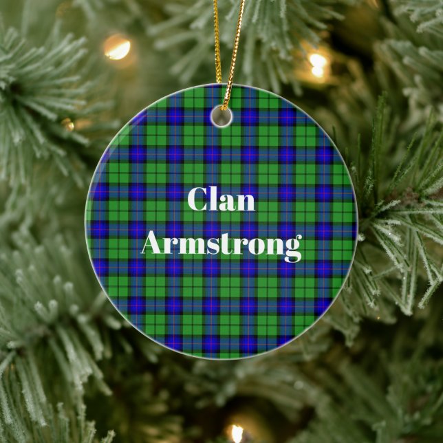 Clan Armstrong Tartan Ceramic Tree Decoration (Tree)