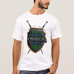 Clan Armstrong Tartan Plaid Shield & Swords T-Shirt