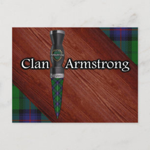 Clan Armstrong Tartan Sgian Dubh Blade Postcard