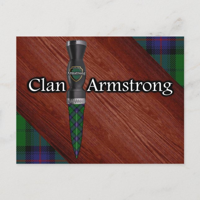 Clan Armstrong Tartan Sgian Dubh Blade Postcard (Front)