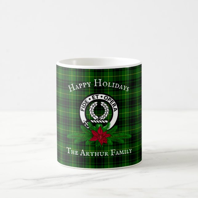 Clan Arthur Customizable Christmas Mug (Center)