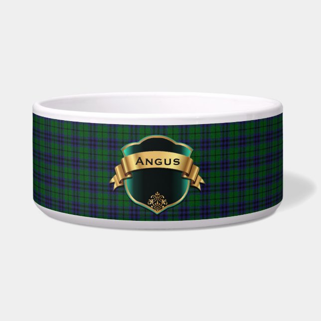 Clan Austin Custom Tartan Plaid Pet Bowl (Front)
