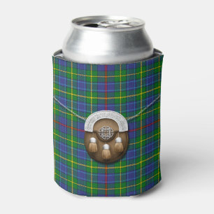 Clan Bailey Tartan And Sporran Can Cooler