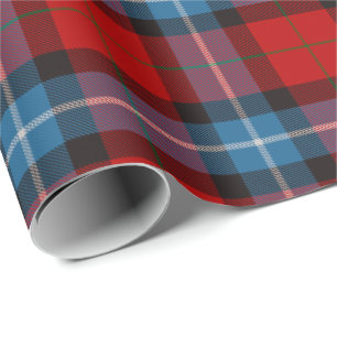 Clan Baillie of Polkemett Red Tartan Wrapping Paper