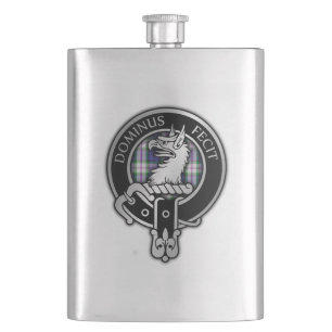 Clan Baird Crest & Dress Tartan Flask