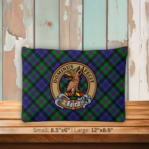 Clan Baird Crest over Tartan Accessory Pouch