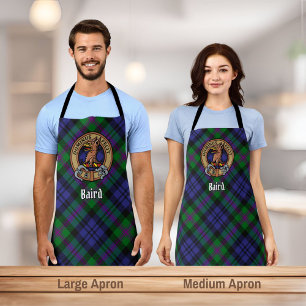 Clan Baird Crest over Tartan Apron