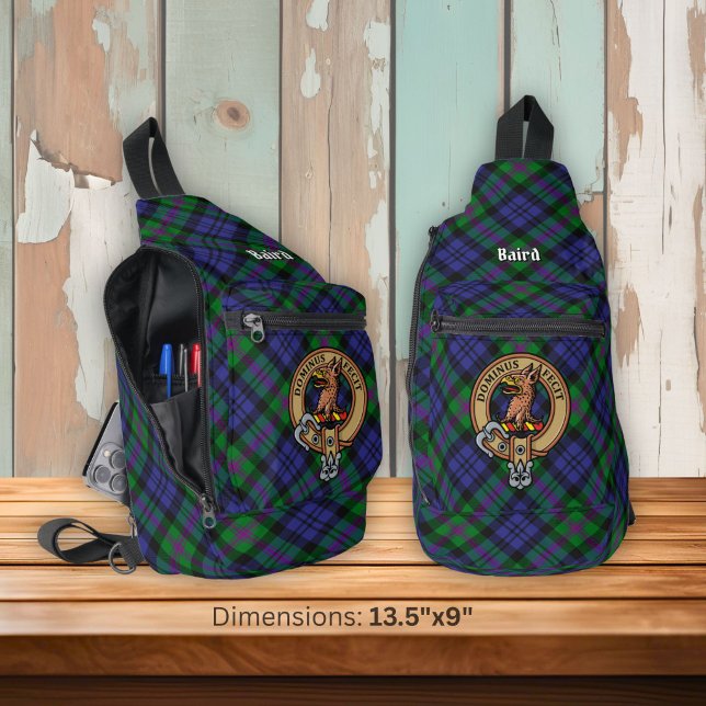 Clan Baird Crest over Tartan Sling Bag (Creator Uploaded)