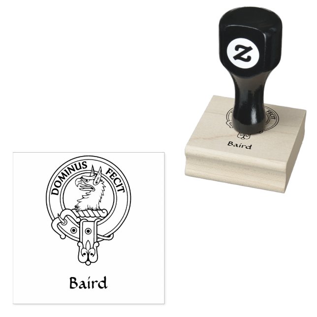 Clan Baird Crest Rubber Stamp (Stamped)