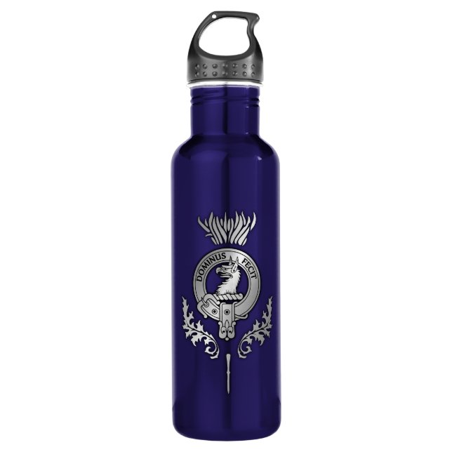 Clan Baird Crest & Scottish Thistle 710 Ml Water Bottle (Front)