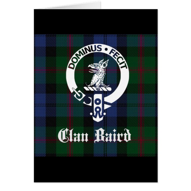 Clan Baird Crest Tartan (Front)