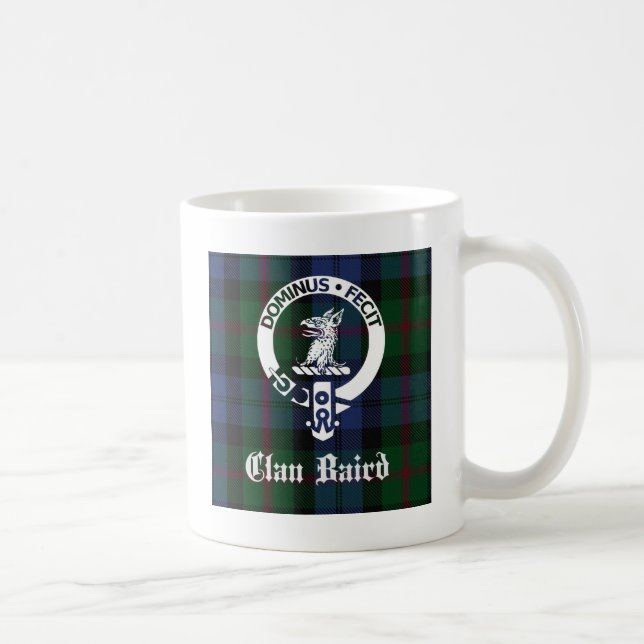 Clan Baird Crest Tartan Coffee Mug (Right)