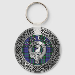 Clan Baird Crest & Tartan Knot Key Ring