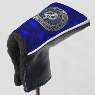 Clan Baird Crest & Tartan Knot on Thistle Golf Head Cover