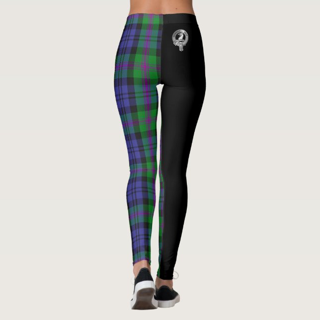 Clan Baird Crest & Tartan Leggings (Back)