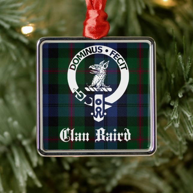 Clan Baird Crest Tartan Metal Tree Decoration (Tree)