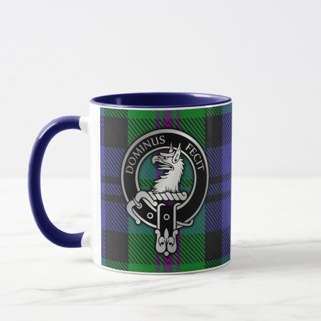 Clan Baird Crest & Tartan Mug (Left)