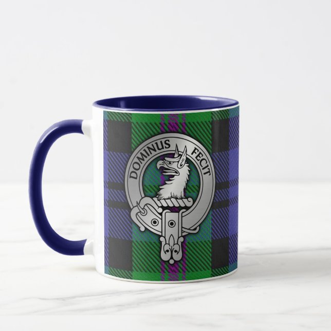 Clan Baird Crest & Tartan Mug (Left)