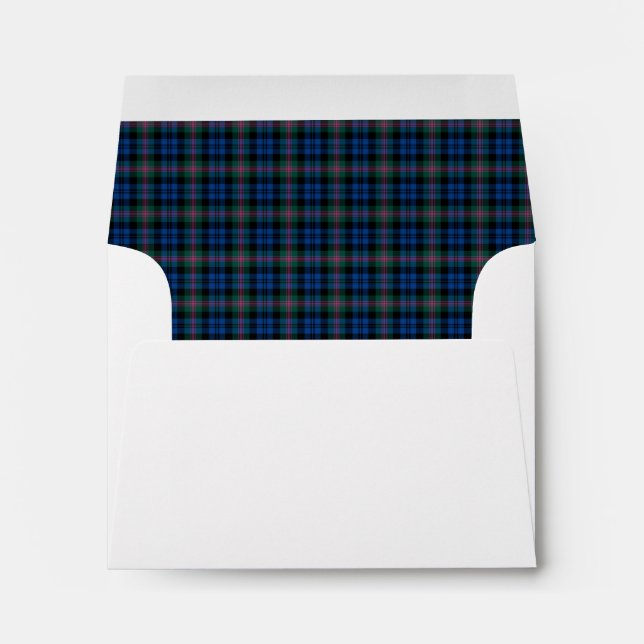 Clan Baird Tartan Blue and Green Plaid Envelope (Back (Bottom))
