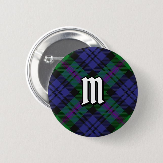 Clan Baird Tartan Button (Front & Back)