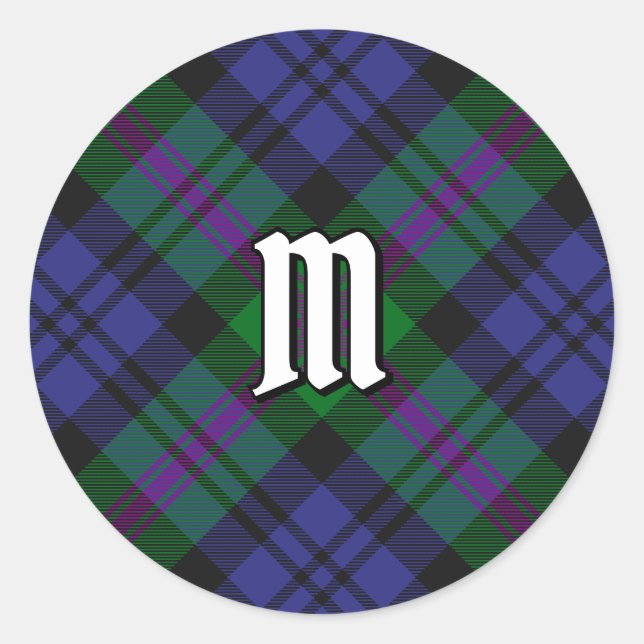 Clan Baird Tartan Classic Round Sticker (Front)