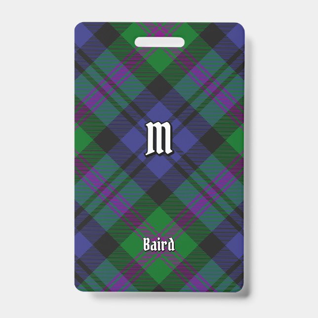 Clan Baird Tartan ID Badge (Front)