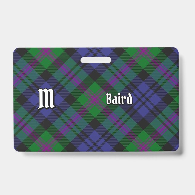 Clan Baird Tartan ID Badge (Front)