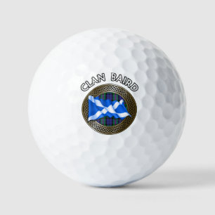 Clan Baird Tartan Knot & Flag Golf Balls